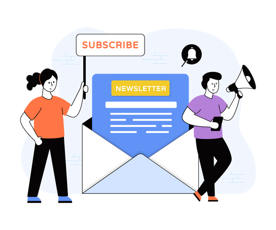 Newsletter Subscription  Illustration