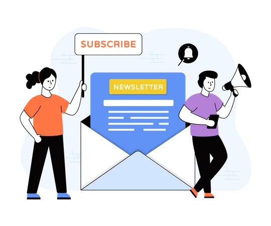 Newsletter Subscription  Illustration