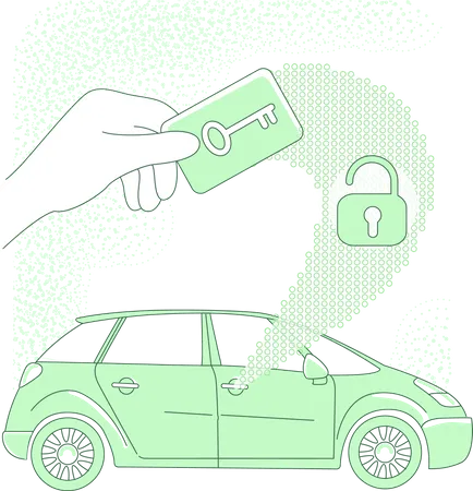 NFC-Autosicherheit  Illustration