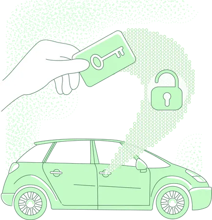 NFC car security Illustration