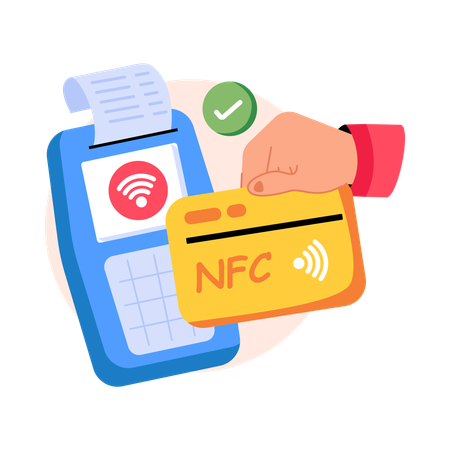 NFC 카드  일러스트레이션