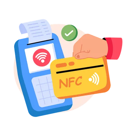 NFC 카드  일러스트레이션