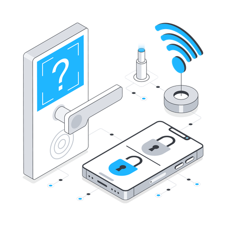 NFC Lock  Illustration