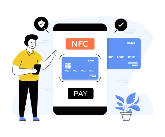 Pagamento nfc  Ilustração