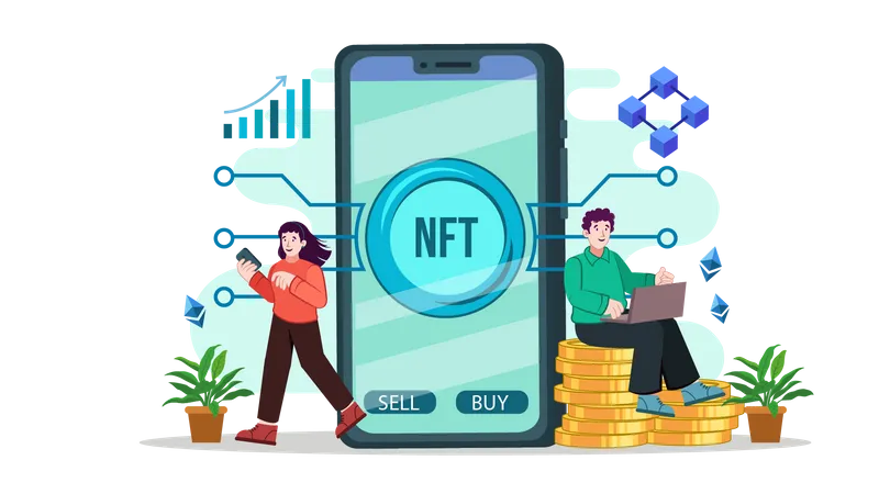 NFT app  Illustration