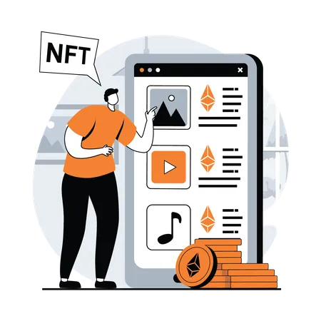 NFT APP  Illustration