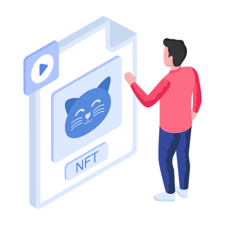 Nft Art Online Marketing  Illustration