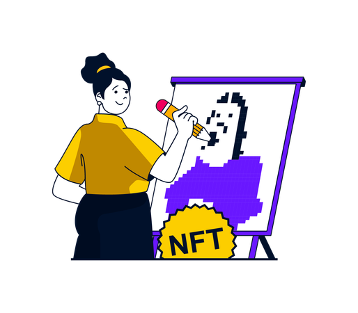 NFT artist  Illustration