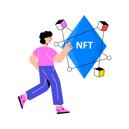 Nft Blockchain  Illustration