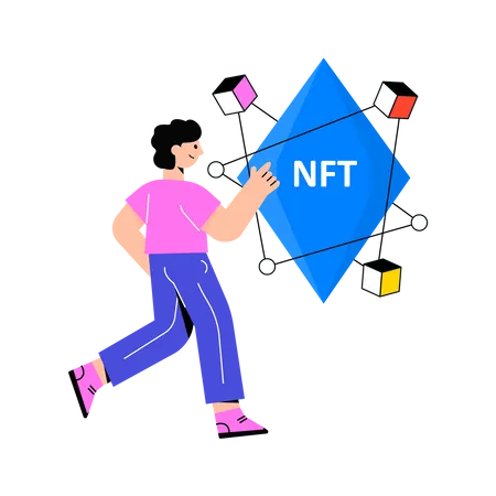 Nft Blockchain  Illustration