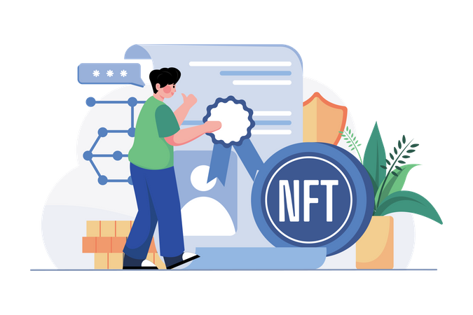 NFT Certificate Illustration