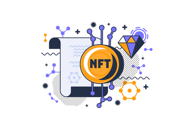 NFT certificate  Illustration