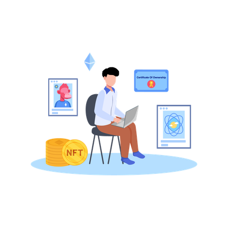NFT Certificate  Illustration