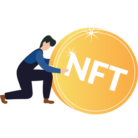 NFT coin Illustration