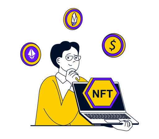NFT coin  Illustration