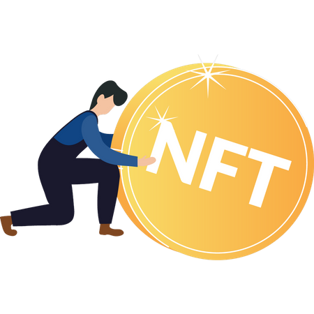 NFT coin  Illustration