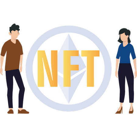 NFT coin  Illustration