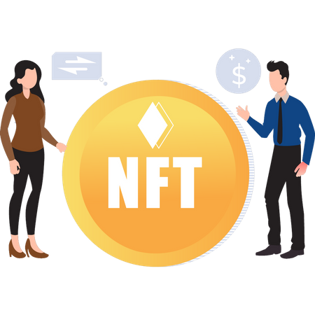 NFT coin  Illustration