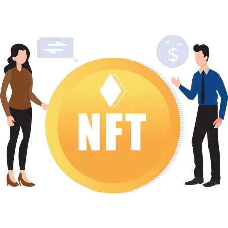 NFT coin  Illustration