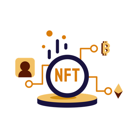 Nft coin  Illustration