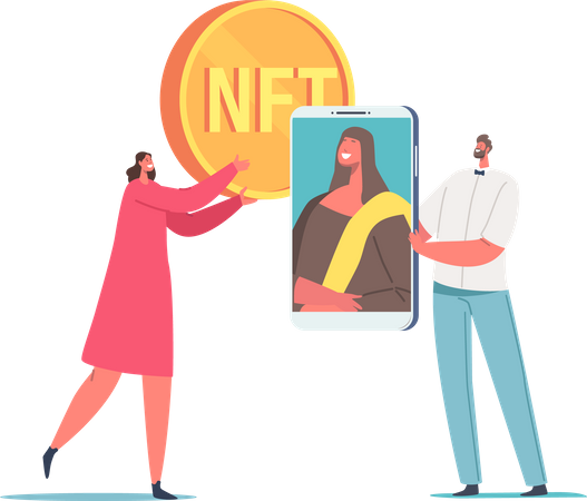 NFT Coin  Illustration