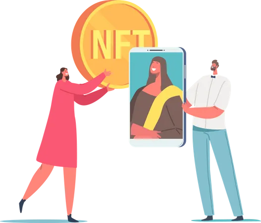 NFT Coin  Illustration