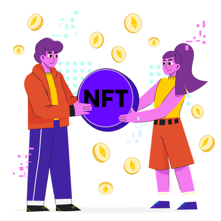 Comercio nft  Ilustración