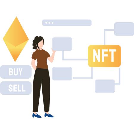 Comercio nft  Ilustración