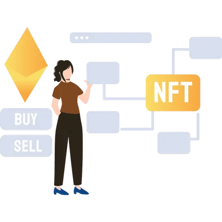 Comercio nft  Ilustración