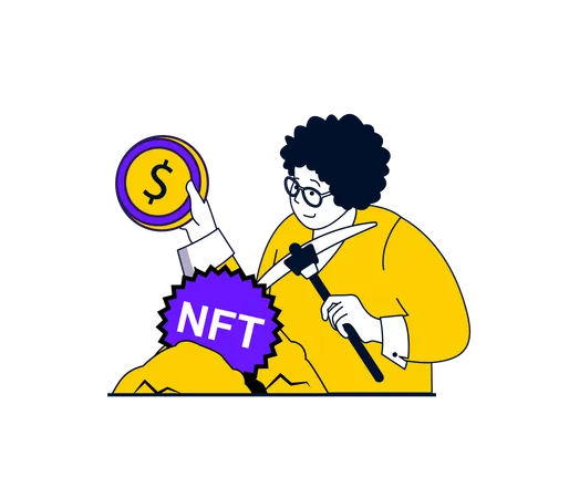 Compra de NFT  Ilustração