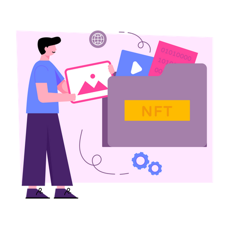 Nft Folder Management  Illustration