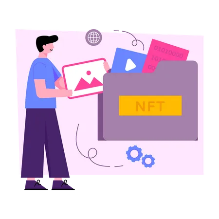 Nft Folder Management  Illustration