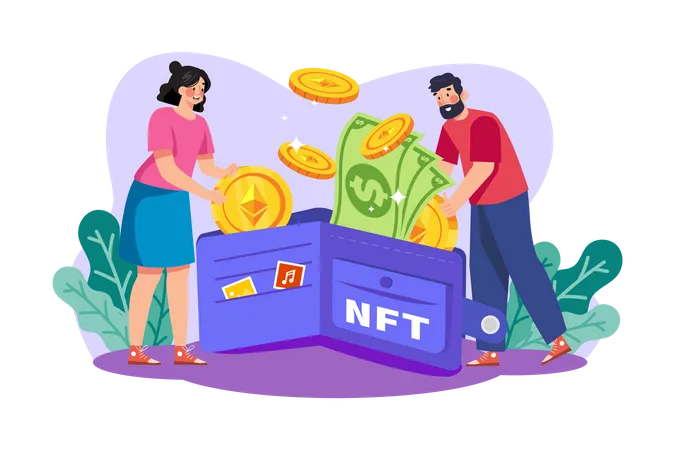 NFT-Geldbörse  Illustration