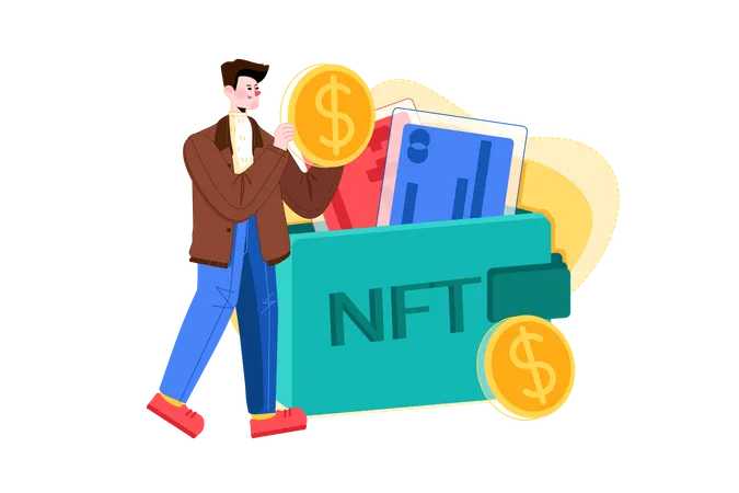 NFT-Geldbörse  Illustration