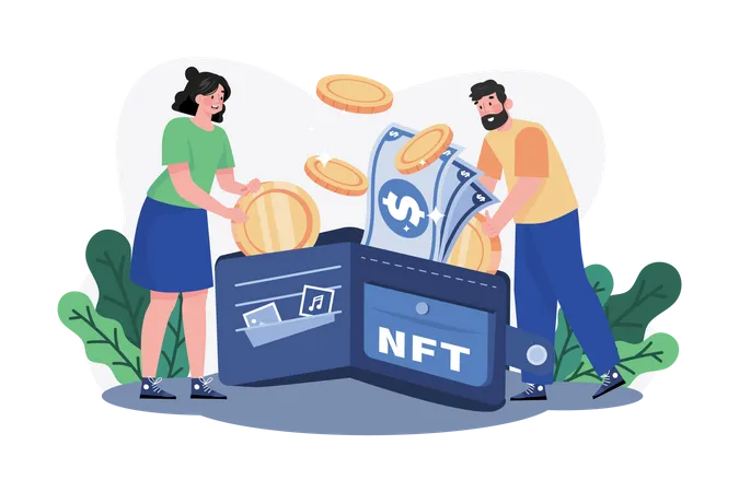 NFT-Geldbörse  Illustration