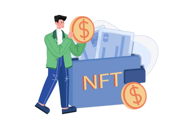 NFT-Geldbörse  Illustration