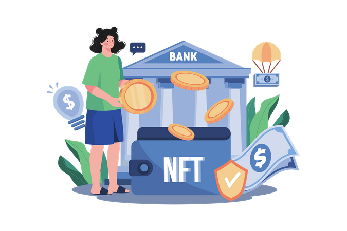 NFT-Geldbörse  Illustration