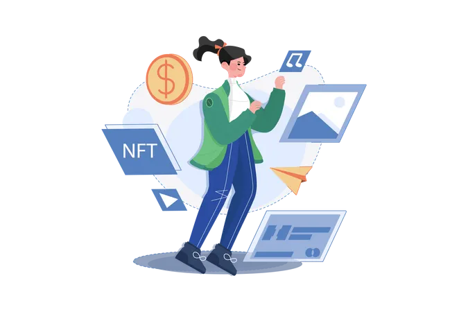 NFT-Handel  Illustration