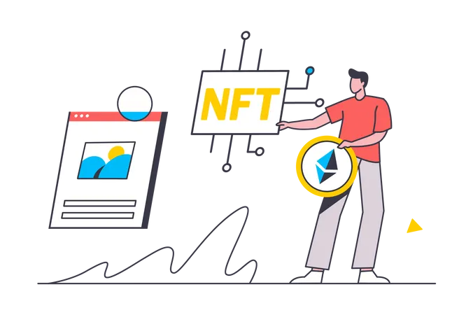 NFT-Handel  Illustration