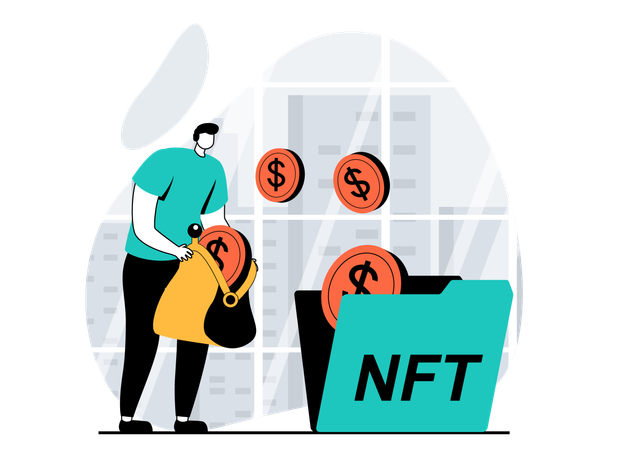 Inversión nft  Ilustración