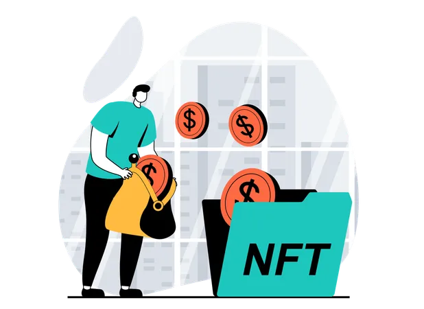 Inversión nft  Ilustración