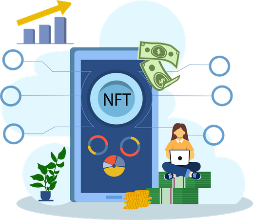 Inversión nft  Ilustración