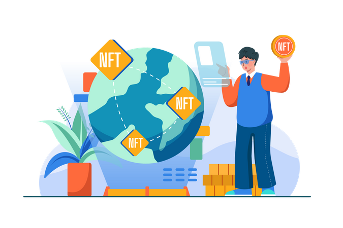 Investimento em NFT  Ilustração