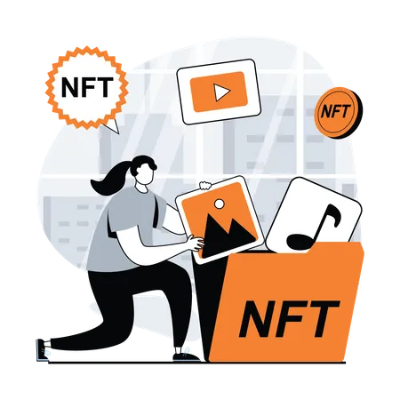 Investimento em NFT  Ilustração