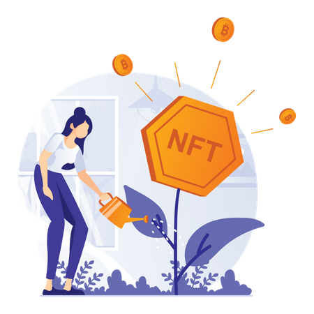 Investimento em NFT  Ilustração