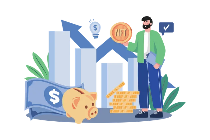 NFT investor  Illustration