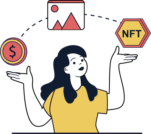NFT 마켓플레이스  일러스트레이션