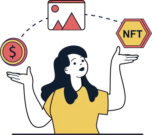 NFT 마켓플레이스  일러스트레이션