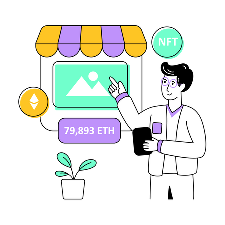 NFT Marketplace Illustration