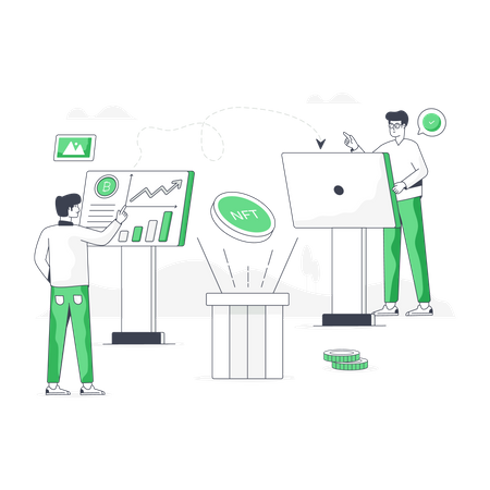 NFT Marketplace  Illustration